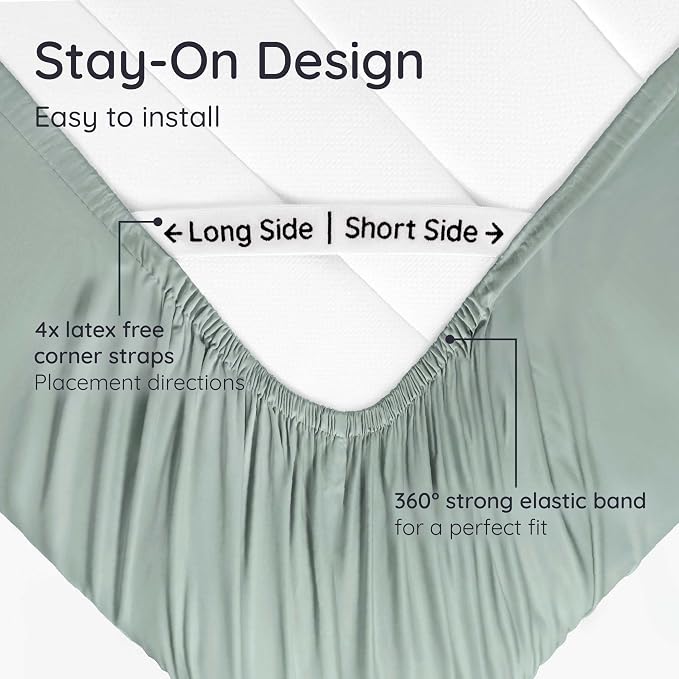 Bambaw 100% Viscose Derived from Bamboo Full Fitted Sheet Only, Soft & Cooling - Image 5