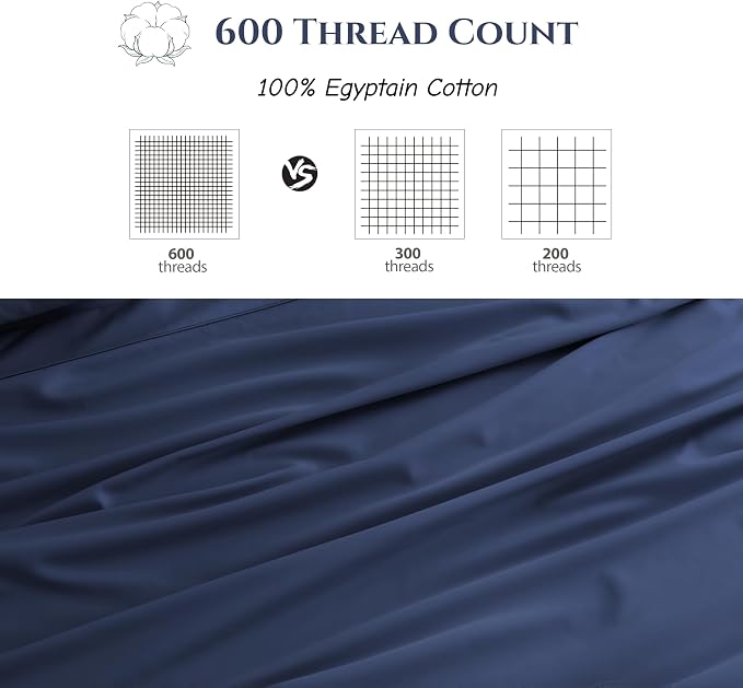 Cotton Flat Sheets Only, 600 TC 100% Cotton Flat Sheet Top Sheet Only, Cal King - Image 3