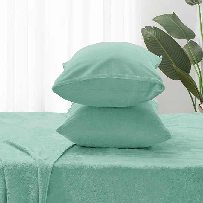 BEDELITE Flannel Sheets King Size Haze Blue - Image 7