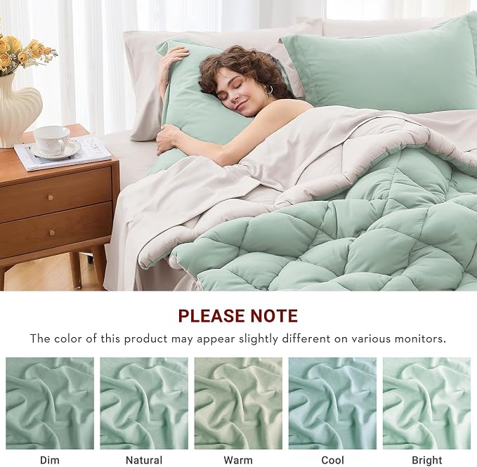 MUXHOMO 5 Pieces Twin XL Comforter Set, Reversible Bed in a Bag Twin XL Size - Image 4