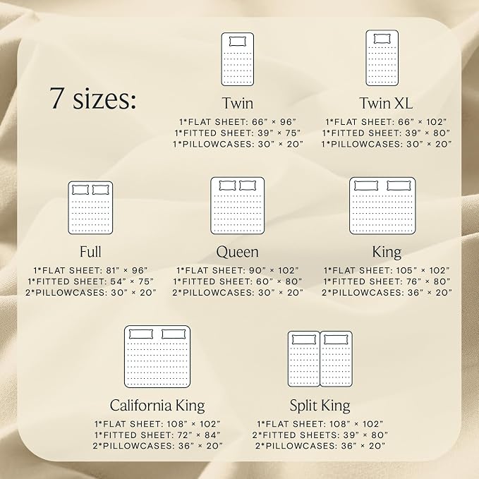LuxClub 5 PC Split King Sheet Set, Breathable Luxury Bed Sheets, Deep Pockets - Image 4
