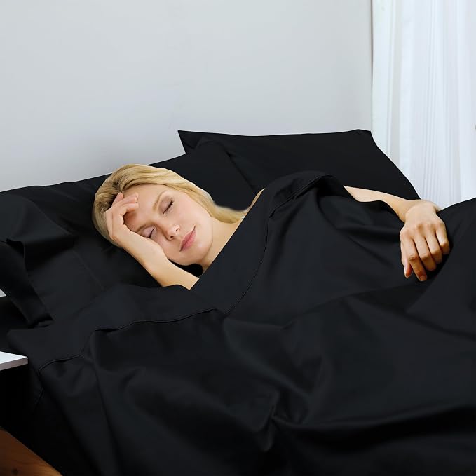 Cotton Twin Flat Sheet Only, 600 Thread Count 100% Egyptian Cotton Top Sheet - Image 5