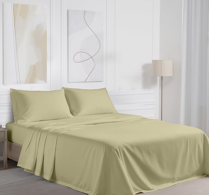 RUVANTI 100% Cotton Sheets – Queen Size Percale Bedding, Cooling & Breathable - Image 2
