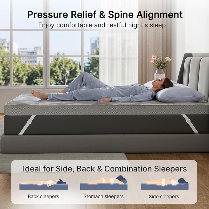 PERLECARE Firm Mattress Topper Twin XL, Mattress Pad - Image 2
