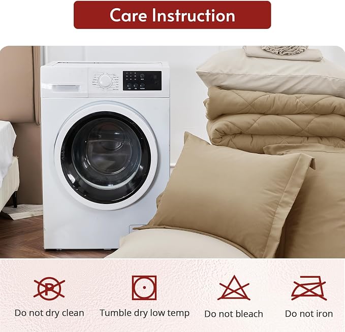 MUXHOMO 5 Pieces Twin XL Comforter Set, Reversible Bed in a Bag Twin XL Size - Image 9