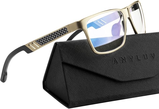 ANYLUV Blue Light Blocking Glasses Men Computer Gaming Glasses Lightweight by ANYLUV
