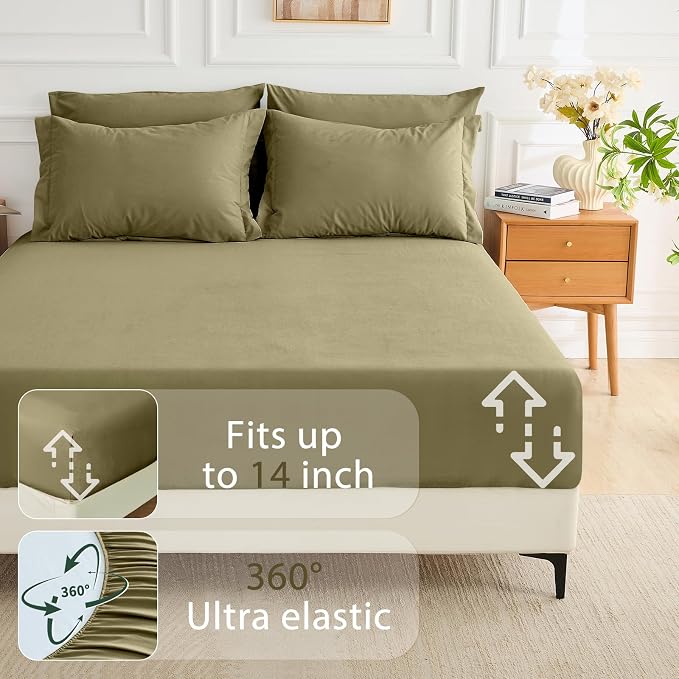 MUXHOMO 7 Pieces Queen Comforter Set, Soft Bed in a Bag Queen Size, All Season - Image 6