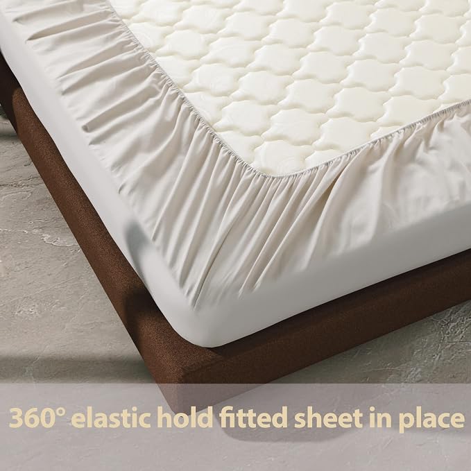 100% Egyptian Cotton Fitted Sheet, 600 Thread Count, 8-16" Deep Pocket Sheet - Image 6