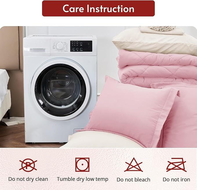 MUXHOMO 7 Pieces King Comforter Set, Reversible Bed in a Bag King Size - Image 9