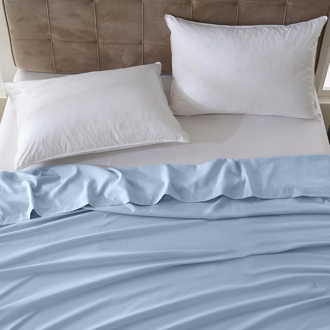 ZPECC Full Flat Sheet Only 6 Pack, Durable Light Blue Top Bed Sheets - Image 7