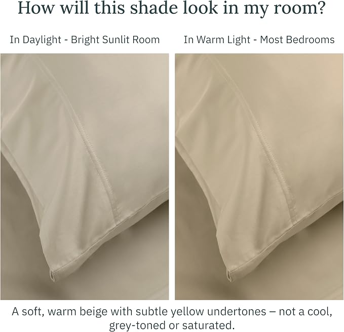 California Design Den 100% Egyptian Cotton Pillowcases Standard Size/Queen Size - Image 5