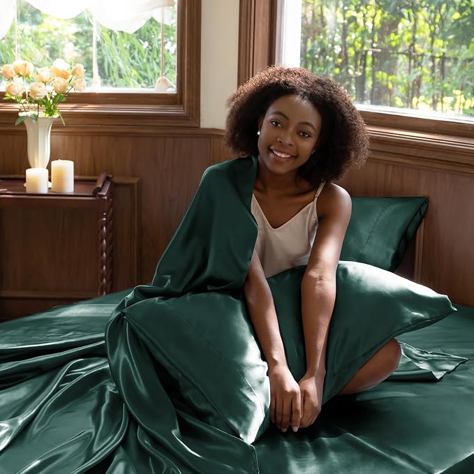 CozyLux Satin Sheets King Size Sheet Set - Image 5