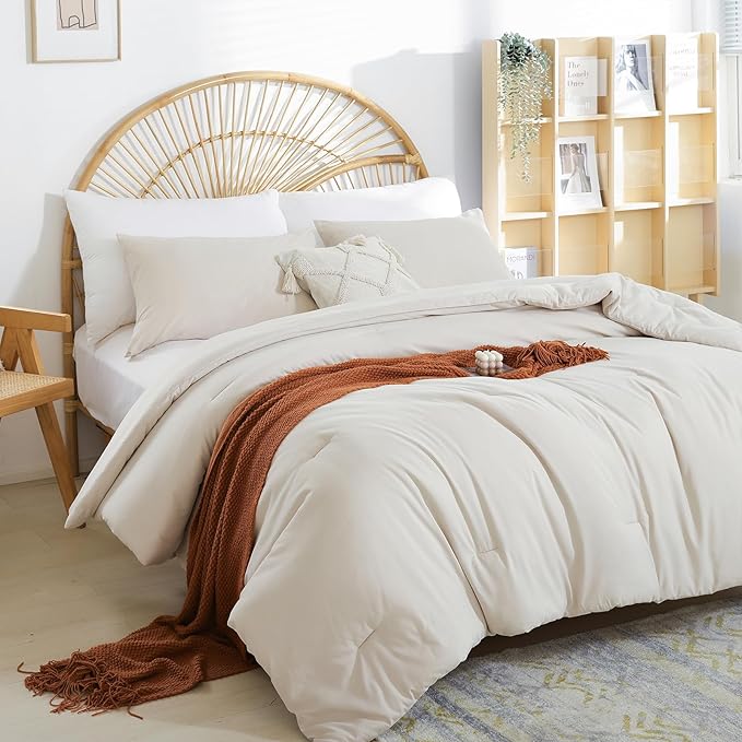 Weigelia Full Size Modern Beige Comforter Set - Image 6