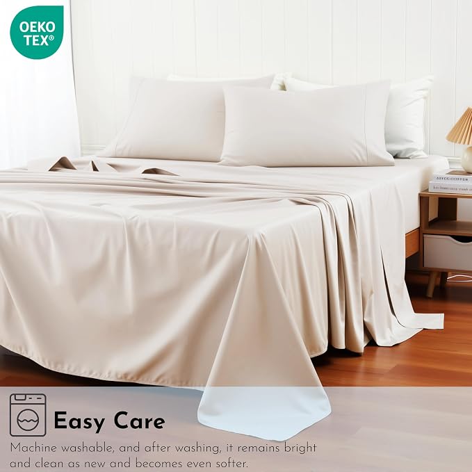 Cotton Flat Sheets Only, 600 TC 100% Cotton Flat Sheet Top Sheet Only, Cal King - Image 8