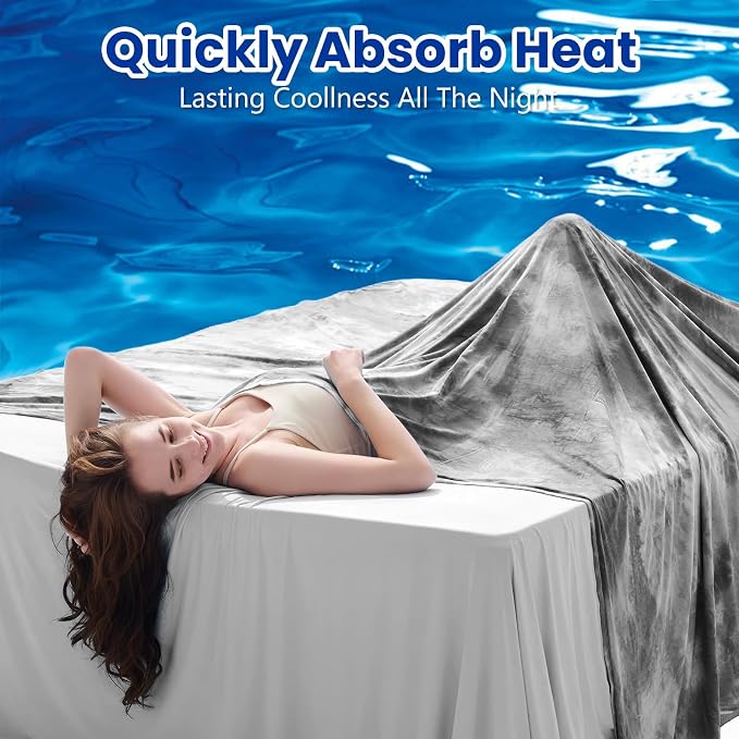Topcee Cooling Throw Blanket for Night Sweats Decorative Tie Dye, Absorbs Heat - Image 2