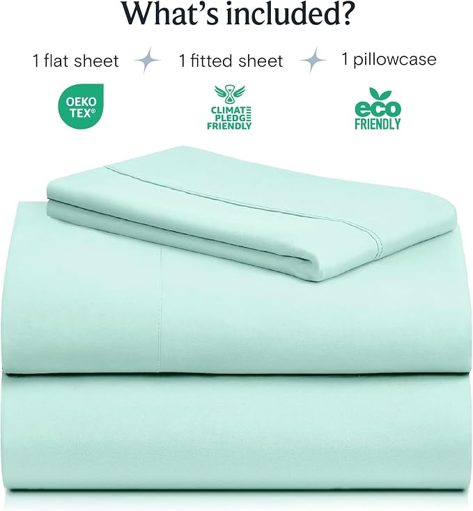 LuxClub 3 PC Twin Sheet Set, Deep Pockets Wrinkle Free Cooling Bed Sheets Hotel - Image 2
