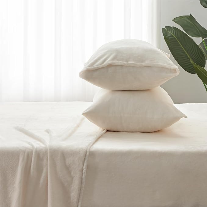 BEDELITE Flannel Sheets Queen Size White - Image 9
