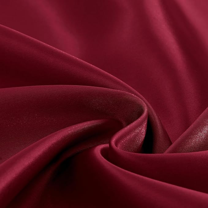 Homiest Burgundy Satin Flat Sheet - Image 3