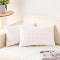 Aegero Pack of 2 Corduroy Decorative Throw Pillow Covers 12x24 Inch Soft by Unknown