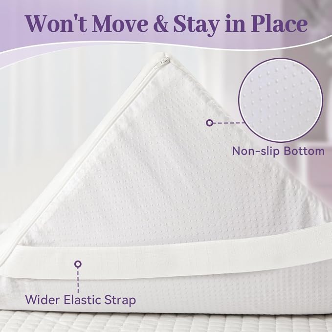 SINWEEK 2 Inch Gel Memory Foam Mattress Topper Twin Size, Ventilated High - Image 6