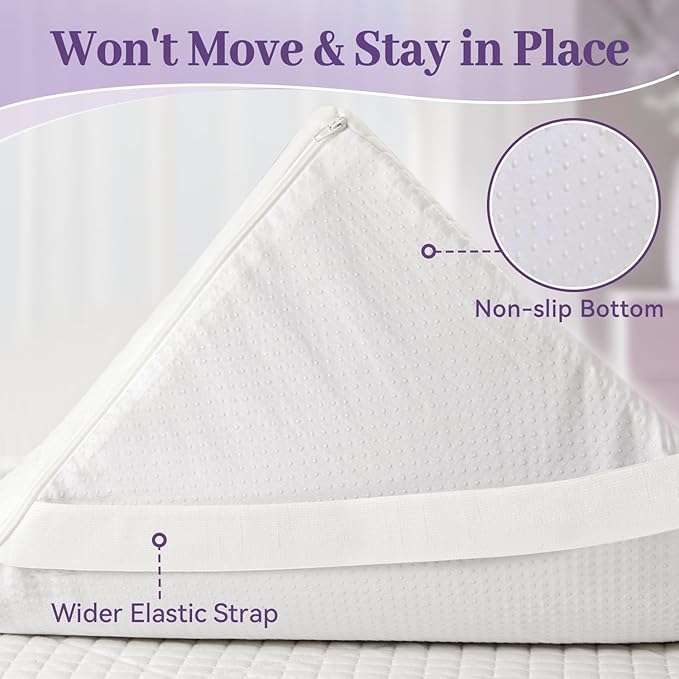 SINWEEK 3 Inch Gel Memory Foam Mattress Topper Twin Size, Ventilated High - Image 6