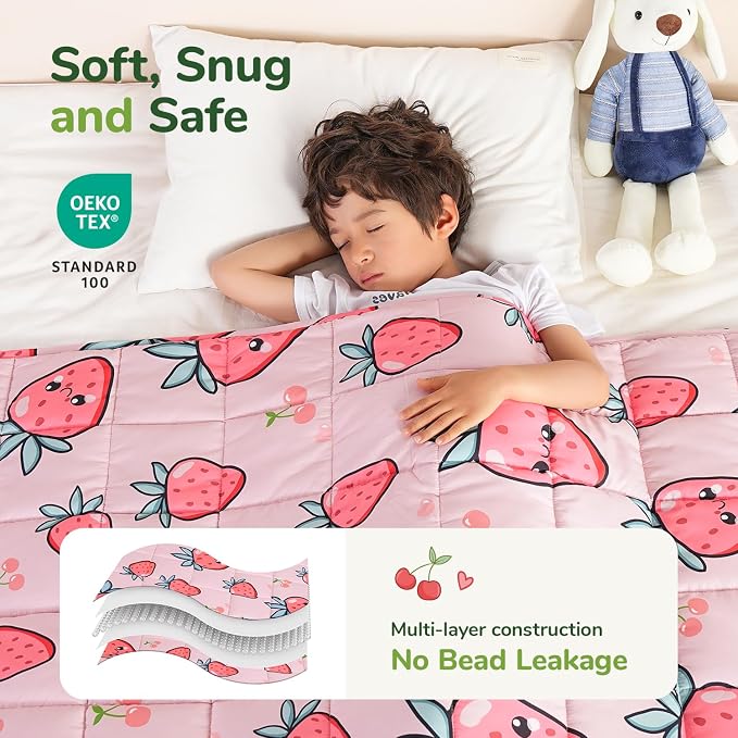 Sivio Weighted Blanket 7lbs, Cooling Summer Lap Blanket - Image 3
