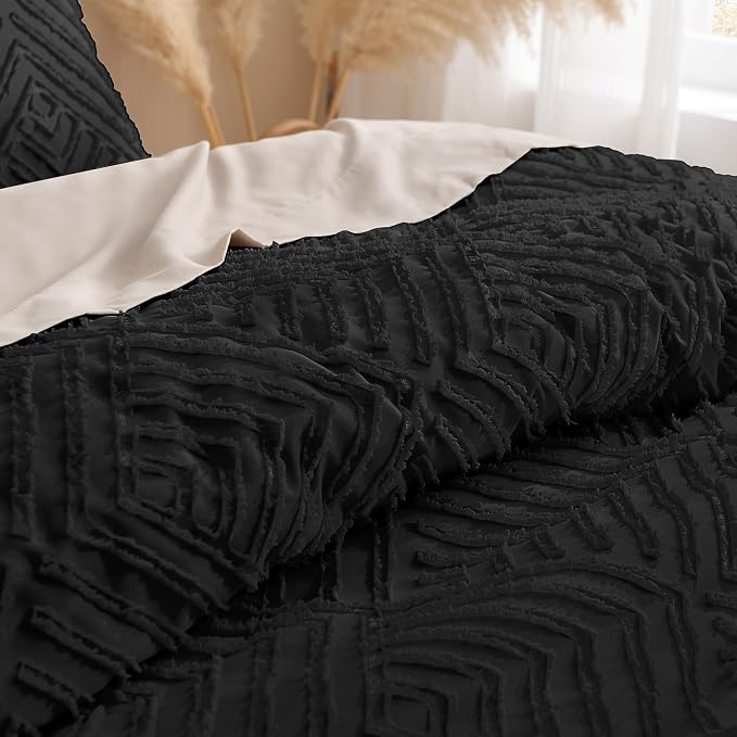 Andency Oversized King Comforter 128''x120'', 3 Pieces Black Boho Bedding Set & - Image 5