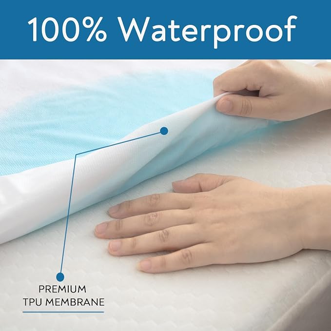 Twin XL Mattress Protector Waterproof Breathable Terry Premium Fitted up to - Image 2