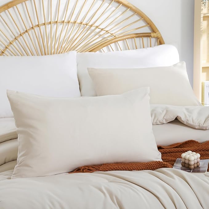 Weigelia Full Size Modern Beige Comforter Set - Image 4