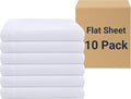 ZPECC White Bulk Flat Sheets Only Queen Size 10 Pack, Easy Sort Top Bed Sheet by ZPECC-ABrandThatHasBeenFocusedOnBabyProductsFor18Years