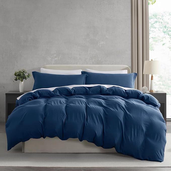 Nestl Navy Blue California King Duvet Cover Sets by Nestl