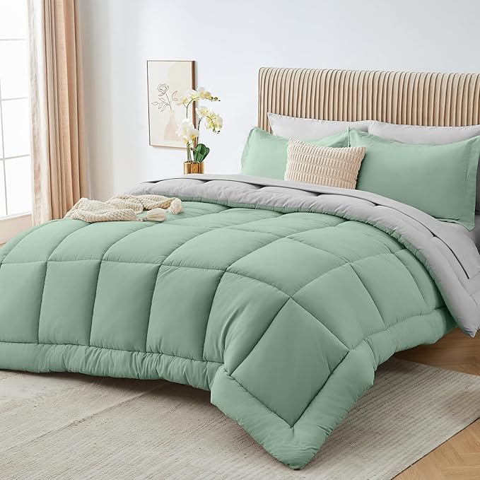 Sasttie Queen Comforter Set, 7 Pieces Bed in a Bag Queen, Complete Bedding Set by SASTTIE