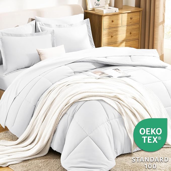 CozyLux Full Size Comforter Sets White - Image 3