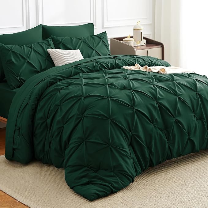 CozyLux California King Comforter Set Emerald Green - Image 4