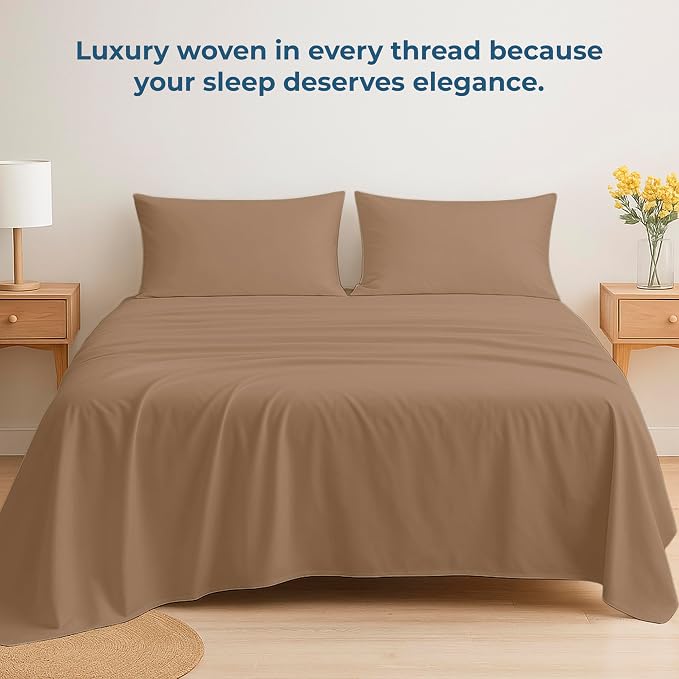 Royale Linen 100% Organic Cotton California King Flat Sheet Only - Image 6
