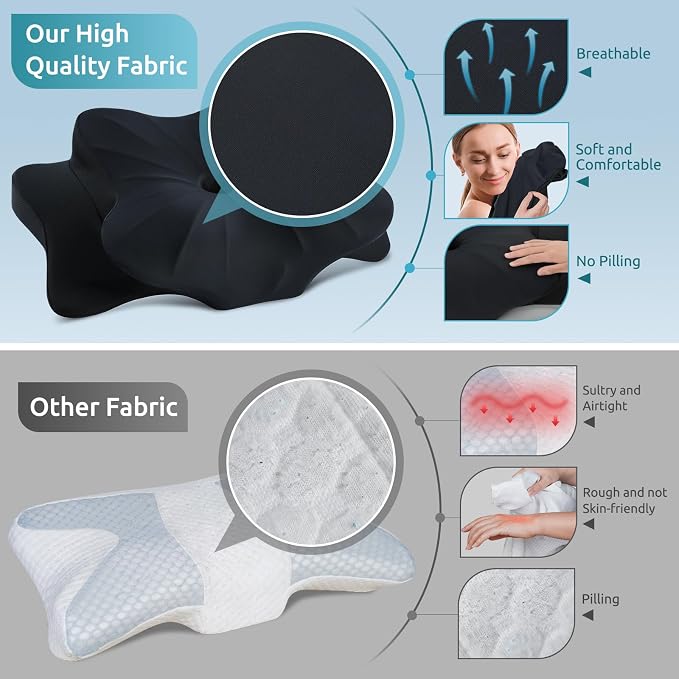 DONAMA Cervical Pillow for Neck and Shoulder Pain Relief, Cooling Contour - Image 6