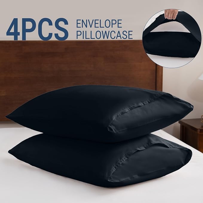 Pillowcases Queen 4 Pack, 20x30 Pillow Cases - Image 5
