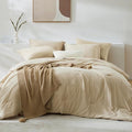 WRENSONGE Super King Size Comforter Set- 7 Pieces Beige Bed in a Bag Super King by WRENSONGE