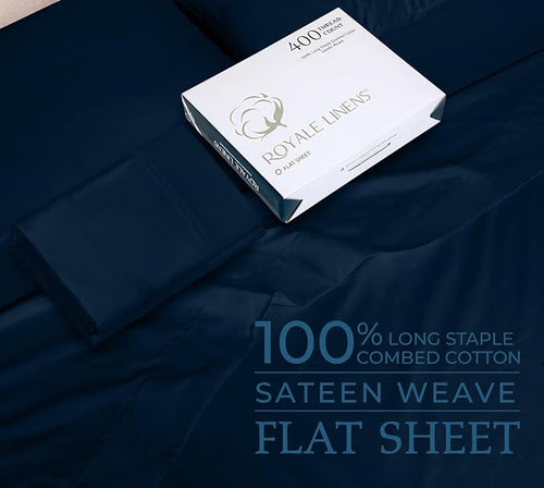 400 Thread Count 100% American Grown Cotton Flat Sheet - Image 2