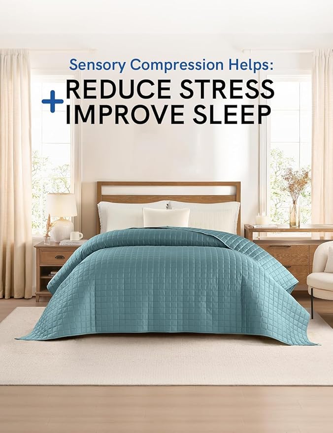 YnM Cooling Weighted Blanket for Adults, 12lbs Heavy Bed Throw for One Person - Image 3
