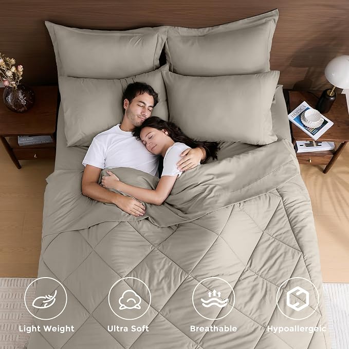 HEVUMYI Linen King Comforter Set - Image 2