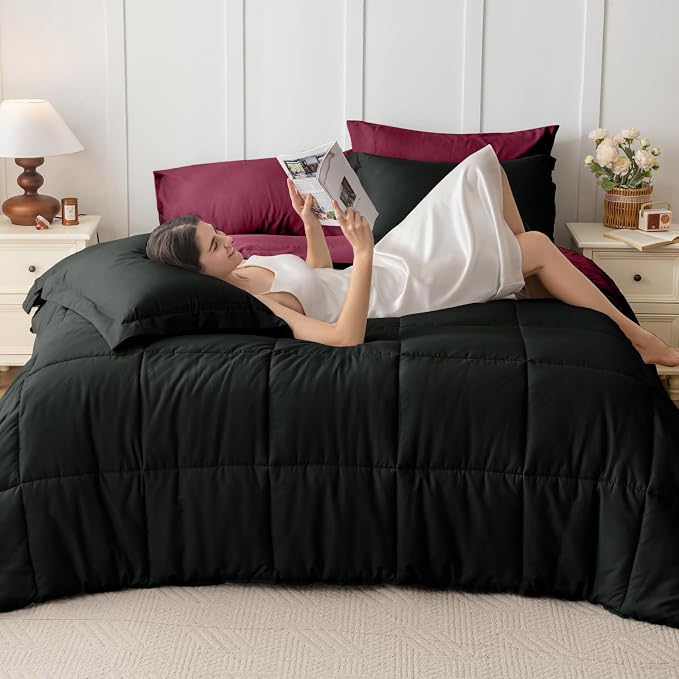 JOLLYVOGUE Full Comforter Set, Ultra-Soft Bed in a Bag Full Size 7 Pieces - Image 7