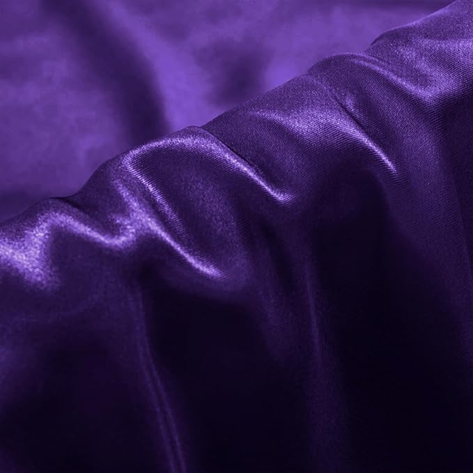 Aormenzy Satin Body Pillow Cover Set of 2, 20x54 Inches Purple Body Pillow Case - Image 2