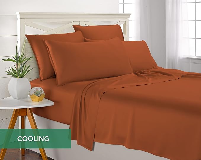Pure Bamboo Queen Sheets, Genuine 100% Organic Viscose Derived from Bamboo Bed - Image 5