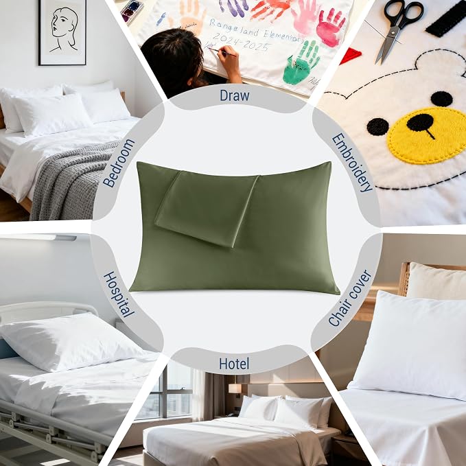 Pillowcases Standard 4 Pack, 20x26 Pillow Cases - Image 6