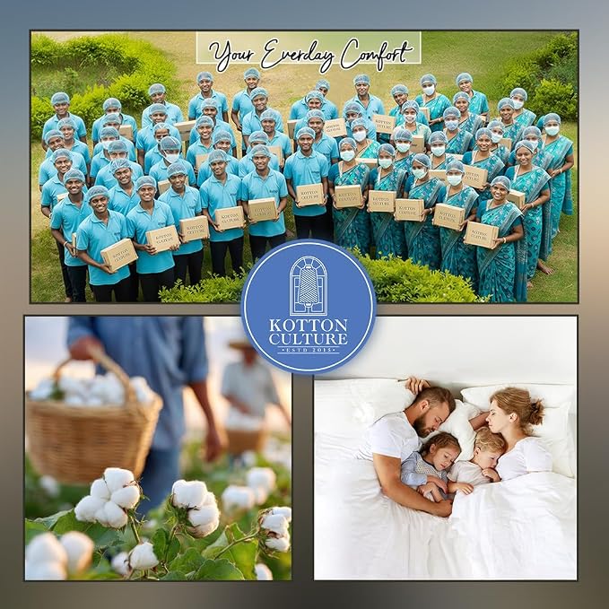 Kotton Culture 1 Pc Queen Size Duvet Cover Only -100% Egyptian Cotton 600 TC - Image 9