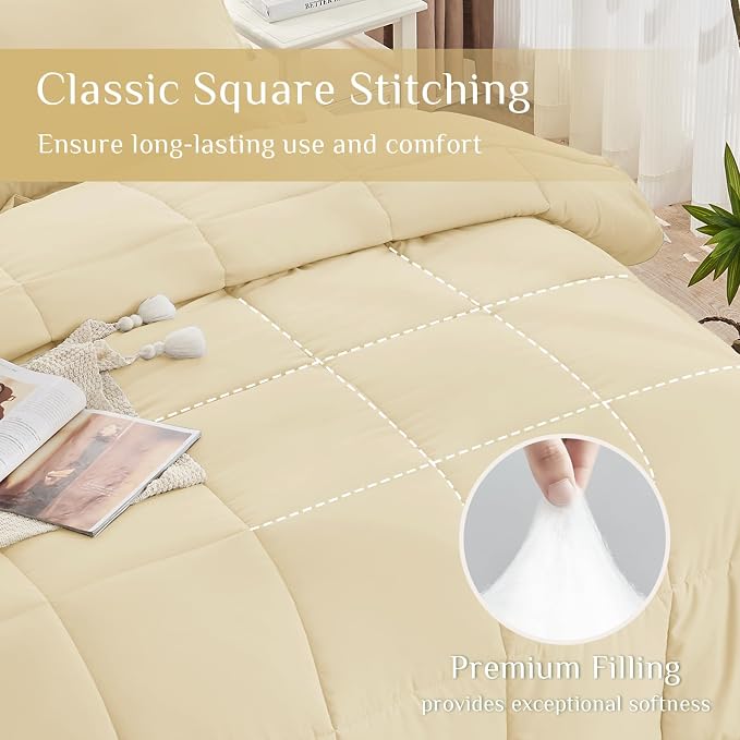 JOLLYVOGUE Full Comforter Set, Ultra-Soft Bed in a Bag Full Size 7 Pieces - Image 3
