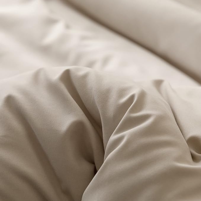 ROSGONIA Queen Comforter Set Oatmeal - Image 7