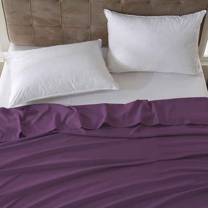 ZPECC Full Flat Sheet Only 1 Pack, Durable Dark Purple Top Bed Sheets - Image 7