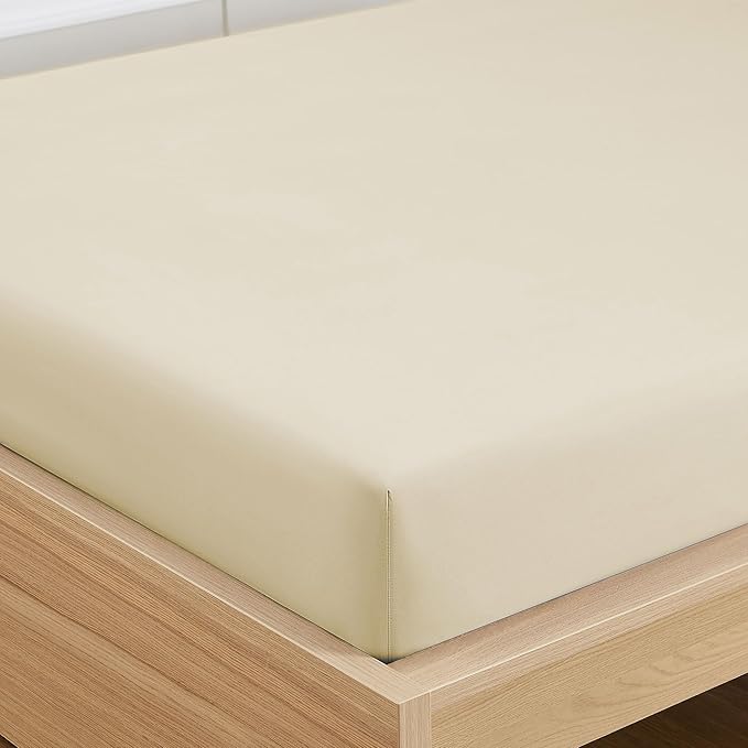 Twin XL Fitted Sheet Only with Full Elastic & Built in Corner Sheet Straps to - Image 4